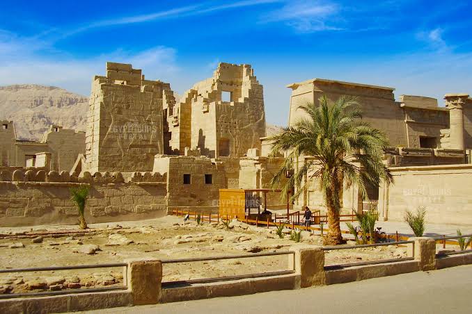 Temple of Ramesses III at Medinet Habu near the Valley of the Queens.