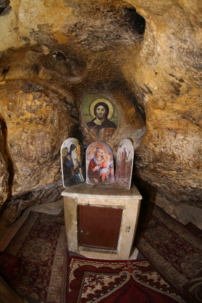Entrance to St. Anthony's cave above the monastery in Egypt
