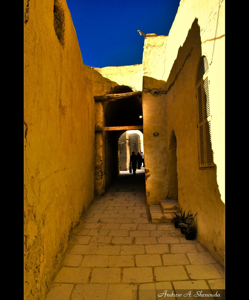 Path inside St. Paul Monastery in Egypt's Eastern Desert