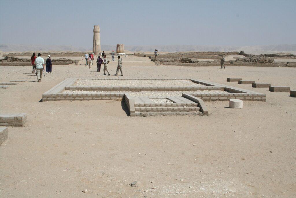 Reconstructed foundations of the Small Aten Temple at Amarna