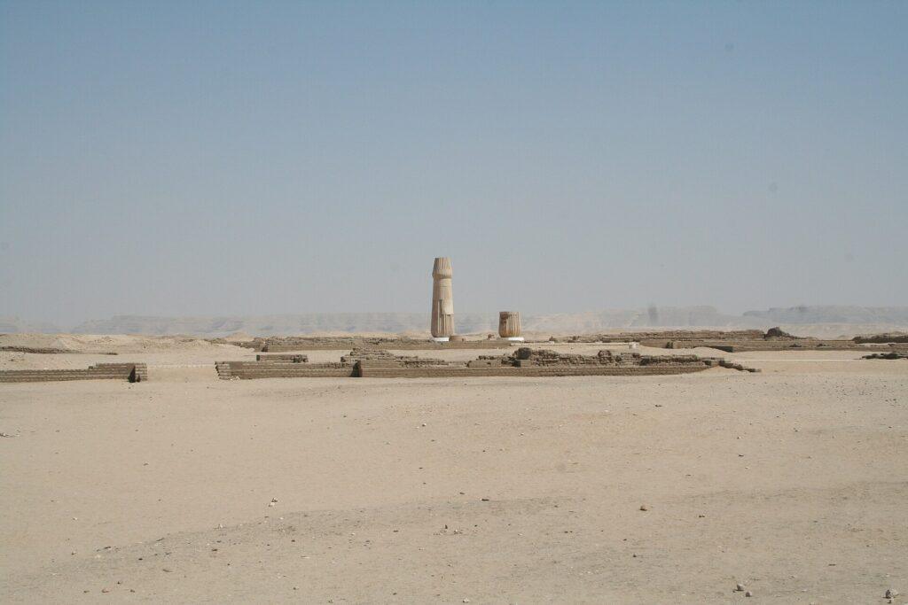 Ruins of the Small Aten Temple at Amarna, Akhenatens ancient capital in Egypt