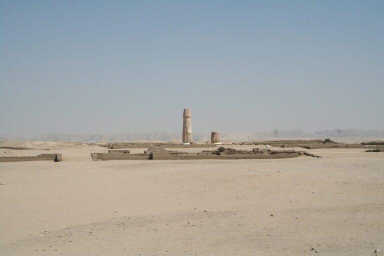 Ruins of the Small Aten Temple at Amarna, Akhenatens ancient capital in Egypt