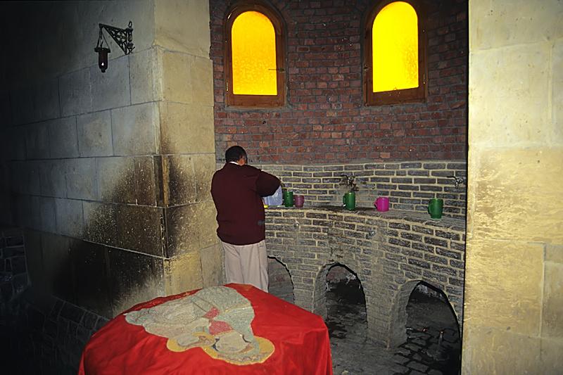 Sacred well at the Church of the Virgin Mary in Musturud, Egypt